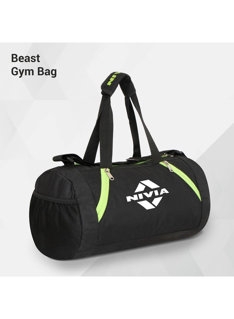 Beast Senior Gym Bag | Size: Standard | Polyester | With Separate Shoes Compartment | For Unisex | Adjustable Shoulder Strap | Large Storage Capacity |  Carry Gym Accessories, Fitness Bag, Sports & Travel Bag