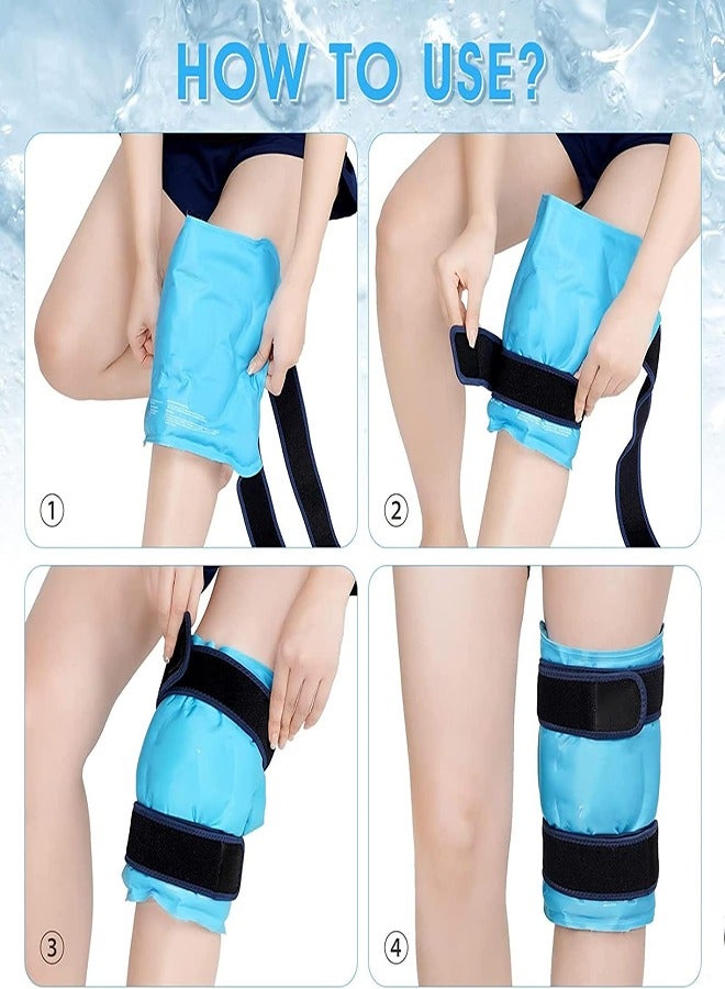 Knee Ice pack Reusable Gel Ice Pack for Knee Pain Relief Arthritis Tendinitis Anterior Cruciate Ligament Swelling Bruises