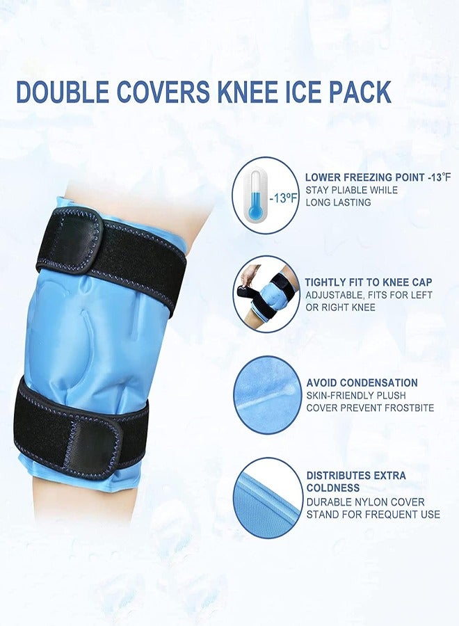 Knee Ice pack Reusable Gel Ice Pack for Knee Pain Relief Arthritis Tendinitis Anterior Cruciate Ligament Swelling Bruises