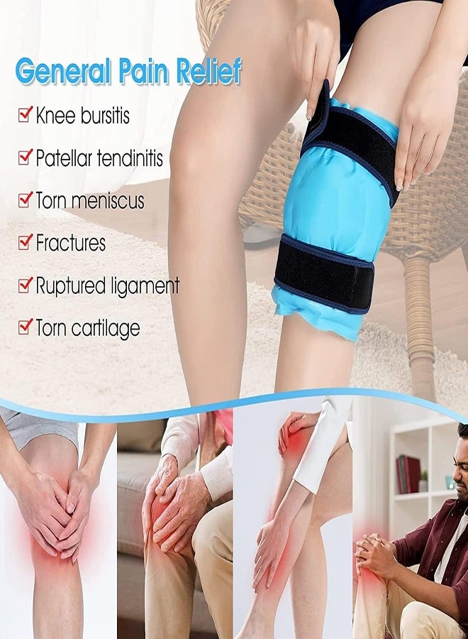 Knee Ice pack Reusable Gel Ice Pack for Knee Pain Relief Arthritis Tendinitis Anterior Cruciate Ligament Swelling Bruises