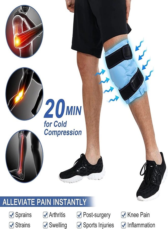 Knee Ice pack Reusable Gel Ice Pack for Knee Pain Relief Arthritis Tendinitis Anterior Cruciate Ligament Swelling Bruises