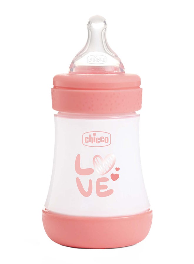 Perfect 5 Feeding Bottle 150, Slow Flow, 0 Months+, Silicone, Pink