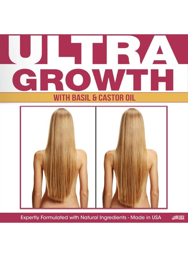 Ultra Growth Basil & Castor Hair Oil Leave in Conditioning Treatment 8 oz. - Large Bottle