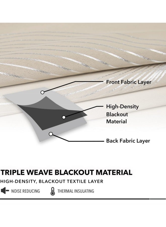 1 Panel Fabric Nation Blackout Curtains Silver Foil Print Thermal Insulated Room Darkening Curtains Grommet Curtains for Bedroom Living Room 100x250cm Baby Blue