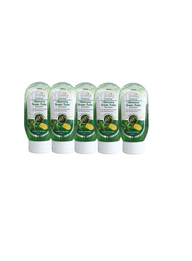 Aloe Vera Neem Tulsi Face Wash 100 Ml (Pack Of 5)