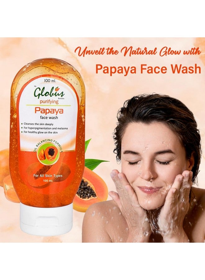 Globus Papaya Purifying Face Wash 100 Ml (Pack Of 4)