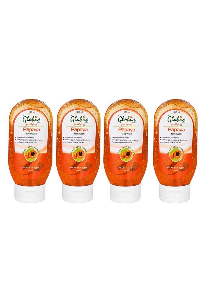 Globus Papaya Purifying Face Wash 100 Ml (Pack Of 4)