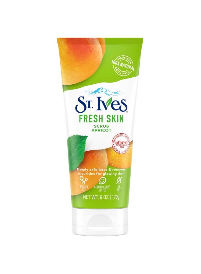 St. Ives Fresh Skin Apricot Scrub Invigorating Oil Free 6 Oz (Pack Of 3) By St. Ives