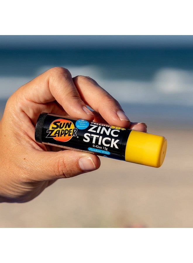 Zinc Stick Spf 50+ Sunscreen (4 Pack) 0.42 Oz Stick Yellow