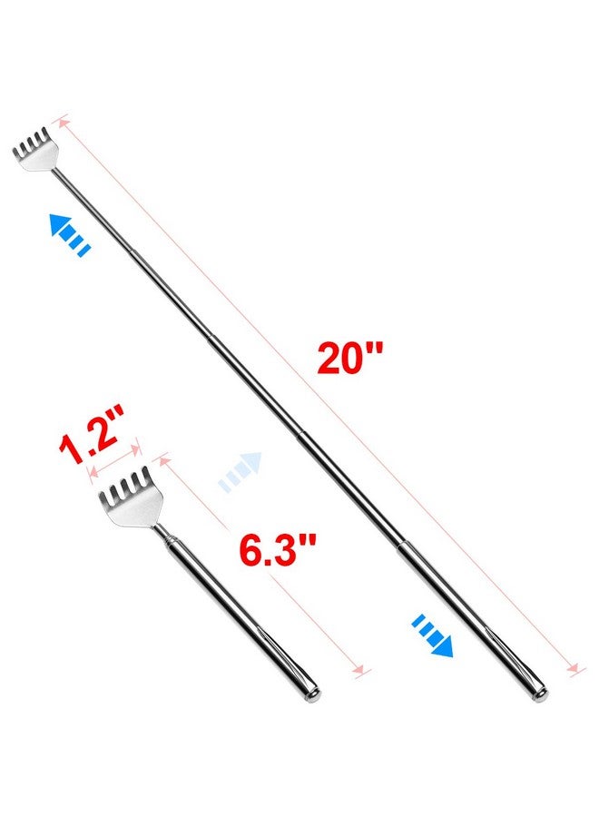 Claw Back Scratcher Extendable, Metal Portable Telescopic Backscratchers 8 Pack For Men Women