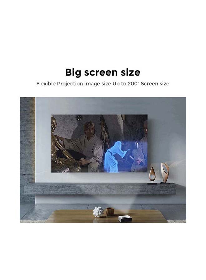 1080P Full HD 100ANSI Portable Projector 92 White