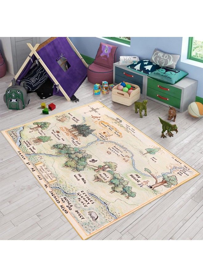 Kids Room Rug Pooh Bear Mapsoft Play Rug Play Rug Nursery Rug Mat Size C107 (23”X31”)=60X80Cm