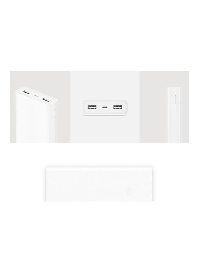 20000.0 mAh Mi Power Bank 2C Portable White