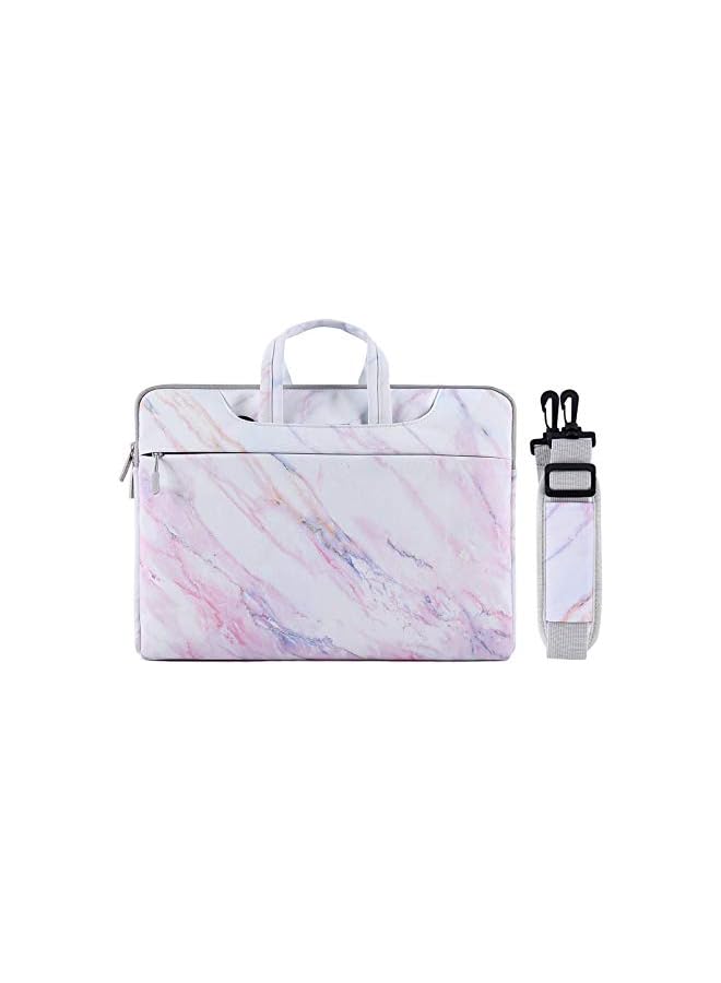 MOSISO Laptop Shoulder Bag Canvas Marble Briefcase Sleeve Case Cover