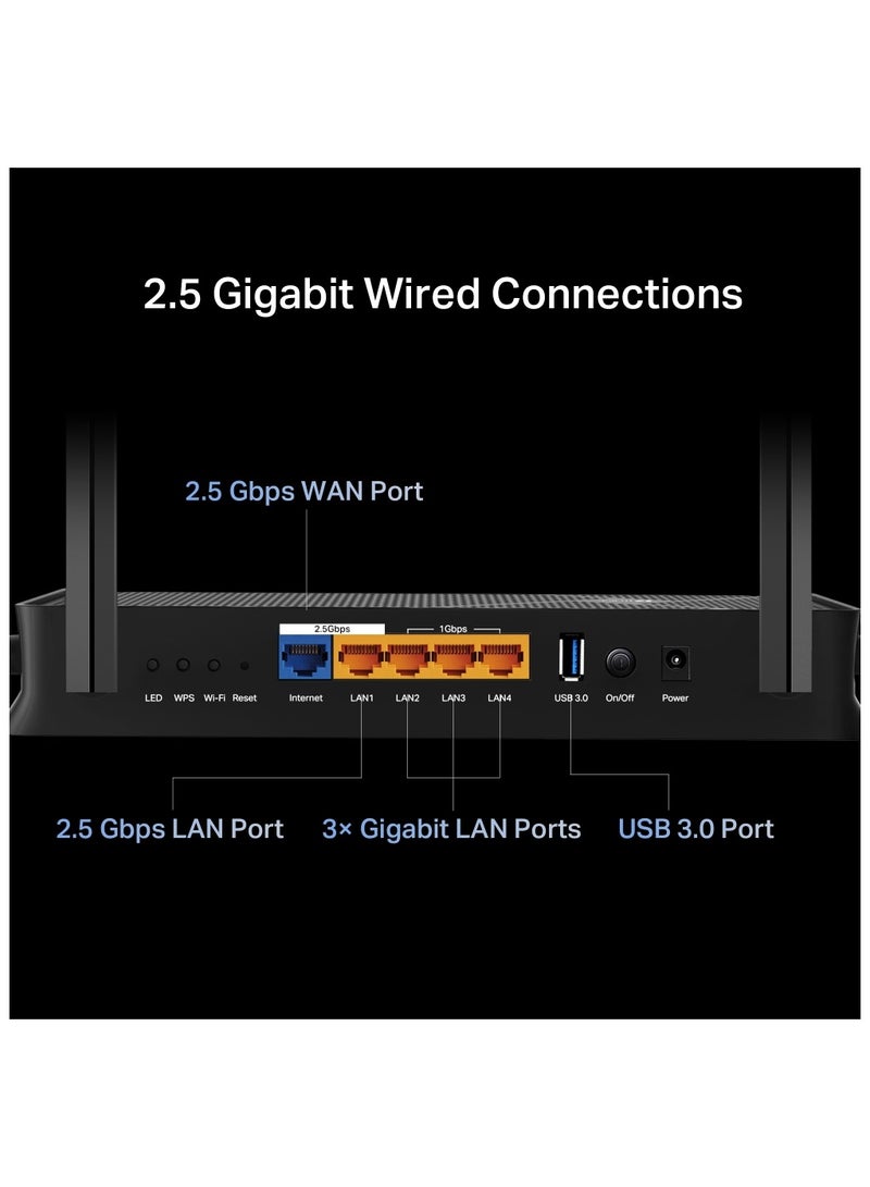 BE3600 Dual-Band Wi-Fi 7 Router, Lightning-Fast Speeds, 2.5G Multi-Gig Connectivity, Far-Reaching Coverage, Ultra Smooth Wi-Fi, EasyMesh-Compatible, TP-Link HomeShield (Archer BE230) Black