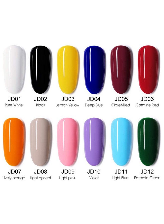 Venalisa 15Ml Gel Nail Polish Pure White Color Soak Off Uv Led Nail Gel Polish Nail Art Starter Manicure Salon Diy At Home 0.53 Oz