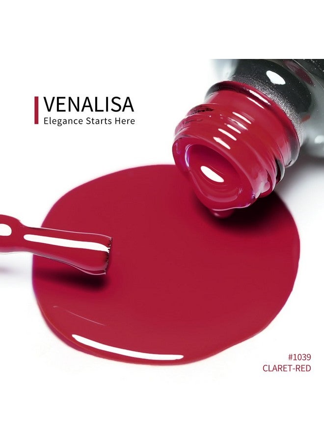 Venalisa Gel Nail Polish 12Ml Claretred Color Soak Off Uv Led Nail Gel Polish Nail Art Starter Manicure Salon Diy At Home 0.43 Oz