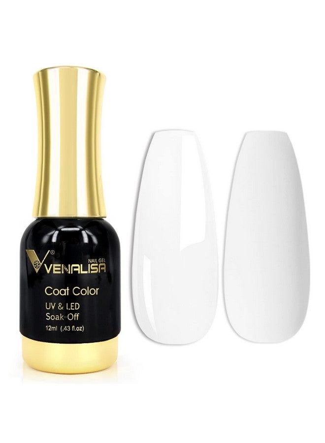 Venalisa Gel Nail Polish 12Ml Pure White Color Soak Off Uv Led Nail Gel Polish Nail Art Starter Manicure Salon Diy At Home 0.43 Oz