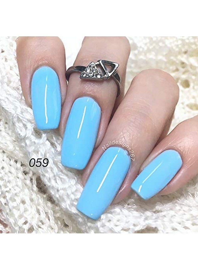 Soak Off U V Led Neon Blue Gel Nail Polish Soft Baby Blue (059) 10Ml