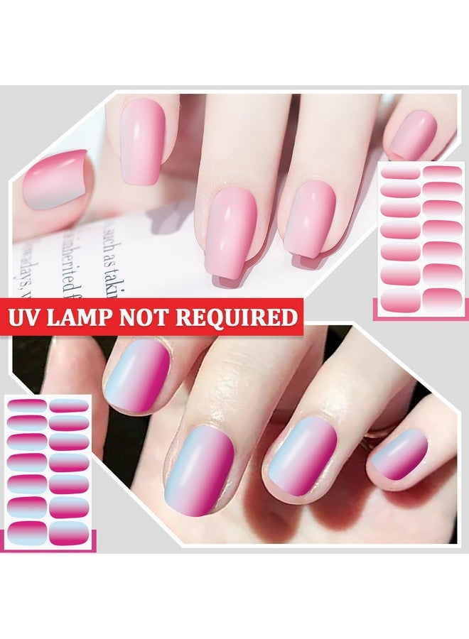 16 Sheets Fluorescence Nail Wraps For Women Self Adhesive Nail Polish Stickers Nail Polish Strips Stick On Nails Gel Nail Strips Fingernail Manicure Stickers With 1Pc Nail File