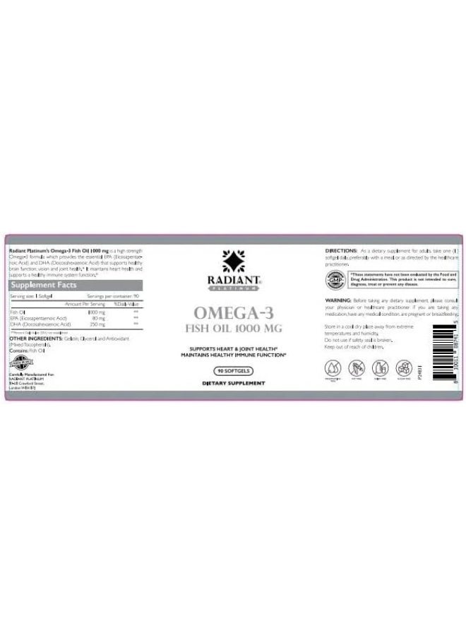 Omega-3 Fish Oil 1000Mg 90Sgels