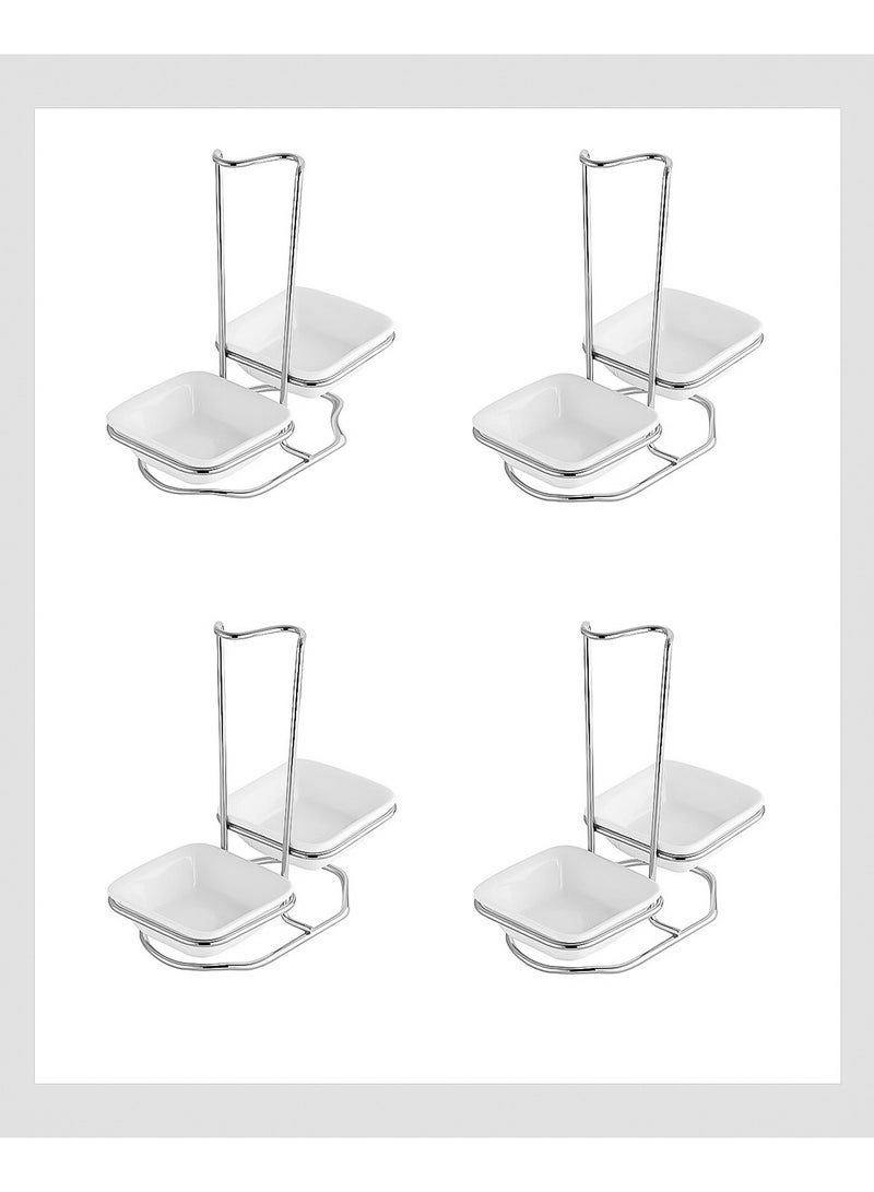 4PCS Double Ladle Spoon Rest Holder