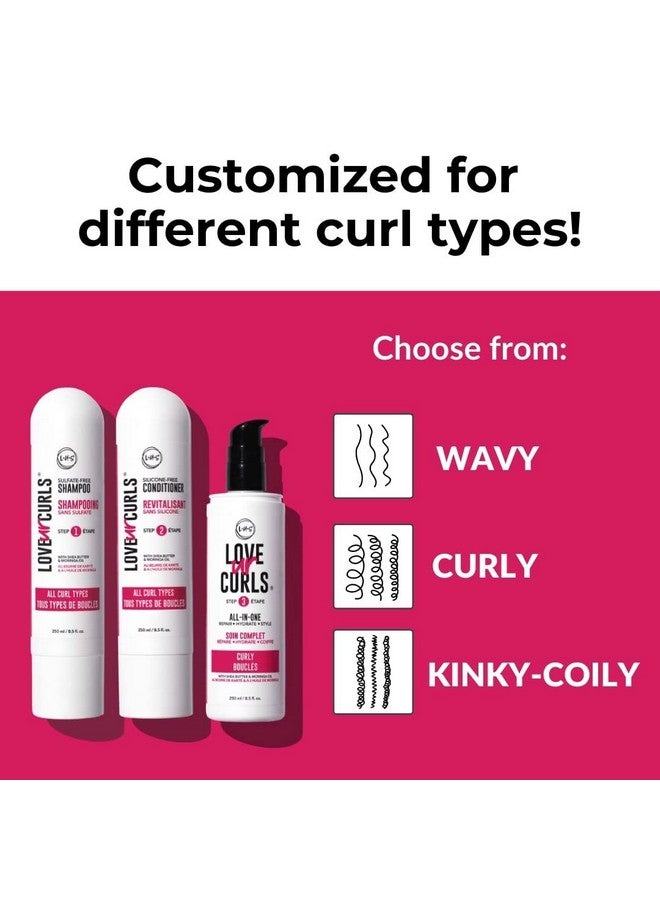 Lus (Love Ur Self) 3Step System Shampoo And Conditioner Set With Allinone Styler For Curly Hair Nongreasy & Moisturizing 8.5Oz Each