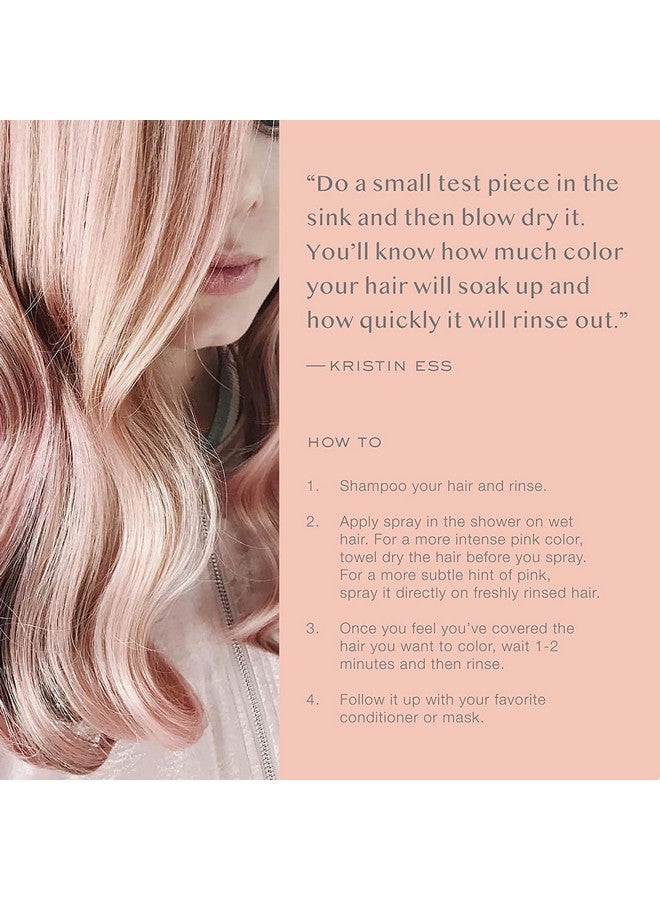 Hair Rose Gold Temporary Tint Pastel Pink Hair Color Spray For Blonde Or Light Hair, Washable, Temporary Hair Dye, 7 Fl Oz