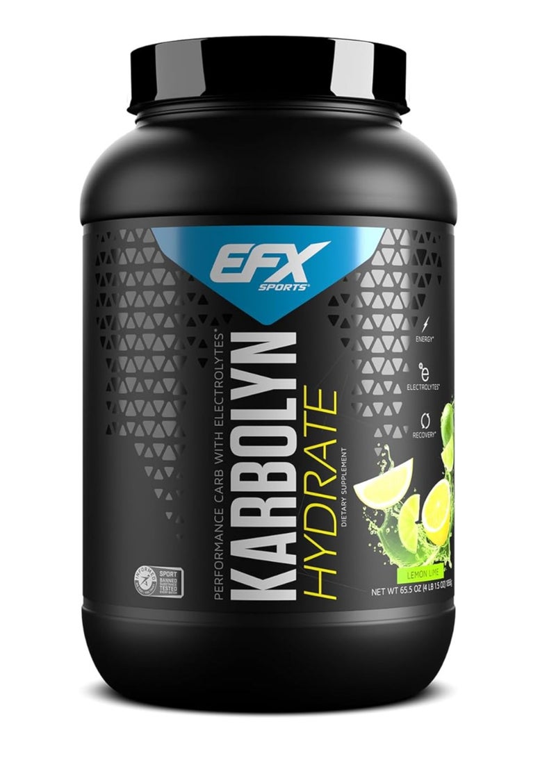 Efx Sports Karbolyn Fuel, Carb Load, Energize, Improve Hydration, Fuel and Electrolytes, Lemon Lime Flavor, 4 lbs