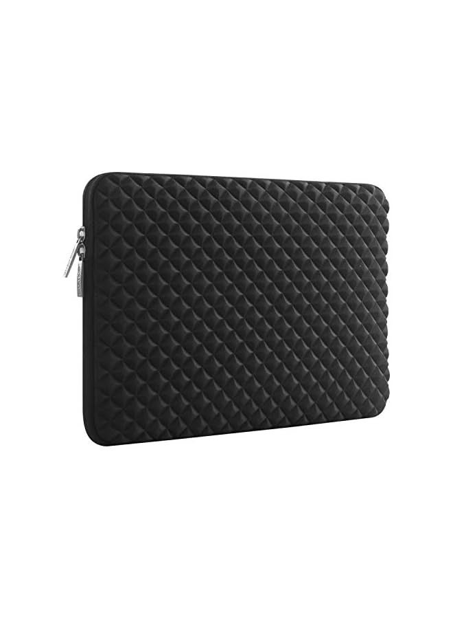 MOSISO Laptop Sleeve Compatible with MacBook Pro 16 inch 2021 2022 M1 Pro/Max A2485/2019-2020 A2141/Pro Retina 15 A1398, 15-15.6 inch Computer, Diamond Foam Neoprene Bag with Small Case, Black