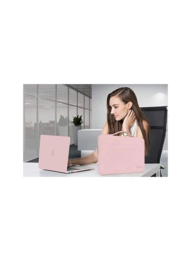 MOSISO Compatible with MacBook Air 13 inch Case 2022 2021 2020 2019 2018 Release A2337 M1 A2179 A1932 Retina Display, Plastic Hard Shell&Bag&Keyboard Skin&Webcam Cover&Screen Protector, Rose Quartz
