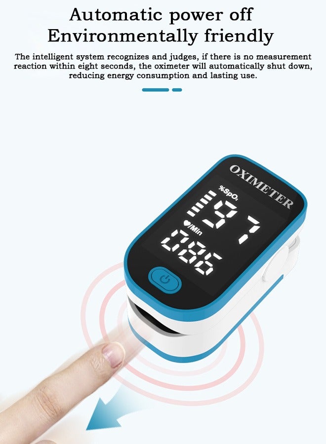 Finger Clip Oximeter, Portable LED Screen Heart Rate Monitor, for Sports Enthusiasts Medical Blood Oxygen Saturation Detection