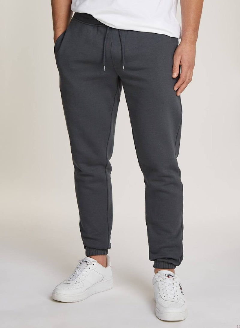 Men's Tommy Flag Slim Sweatpants - Cotton, Grey