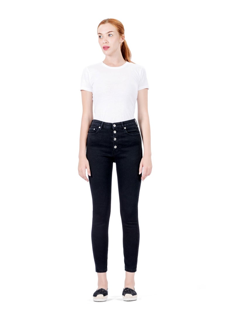 Web Denim Women's High Waist Skinny Stretch Jeans, Slim Fit Comfort Denim Pants