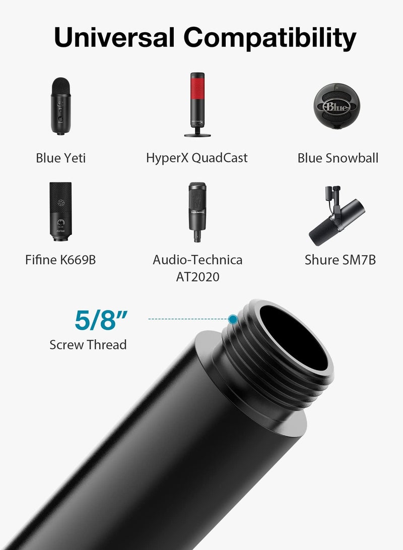 Mic Stand Extension Tube, 2 Pieces 5/8