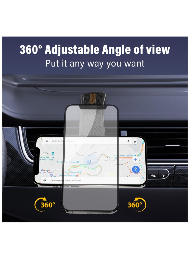 for Mag-safe Car Mount Charger 15W, Magnetic Car Phone Holder, Fast Charging, Compatible for iPhone 15, 14, 13, 12 Pro Plus Max, Bendable Memory Titanium Alloy for Dashboard, Windshield, Touchscreen