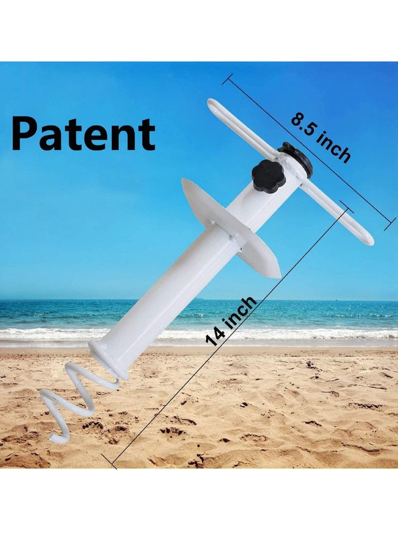 Umbrella Sand Anchor, Heavy Duty Beach Umbrella Base with Ground Anchor Screw for Tent, Parasol, Sun Shelter, Sun Protection, Shade