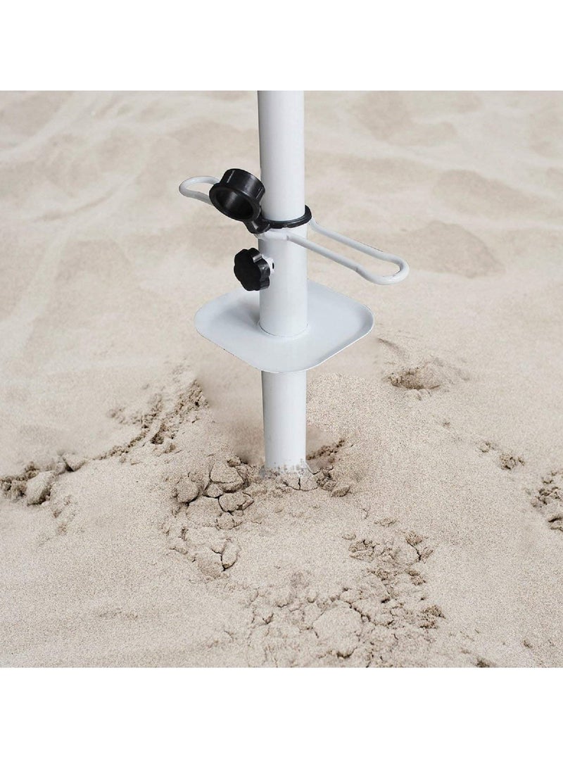 Umbrella Sand Anchor, Heavy Duty Beach Umbrella Base with Ground Anchor Screw for Tent, Parasol, Sun Shelter, Sun Protection, Shade