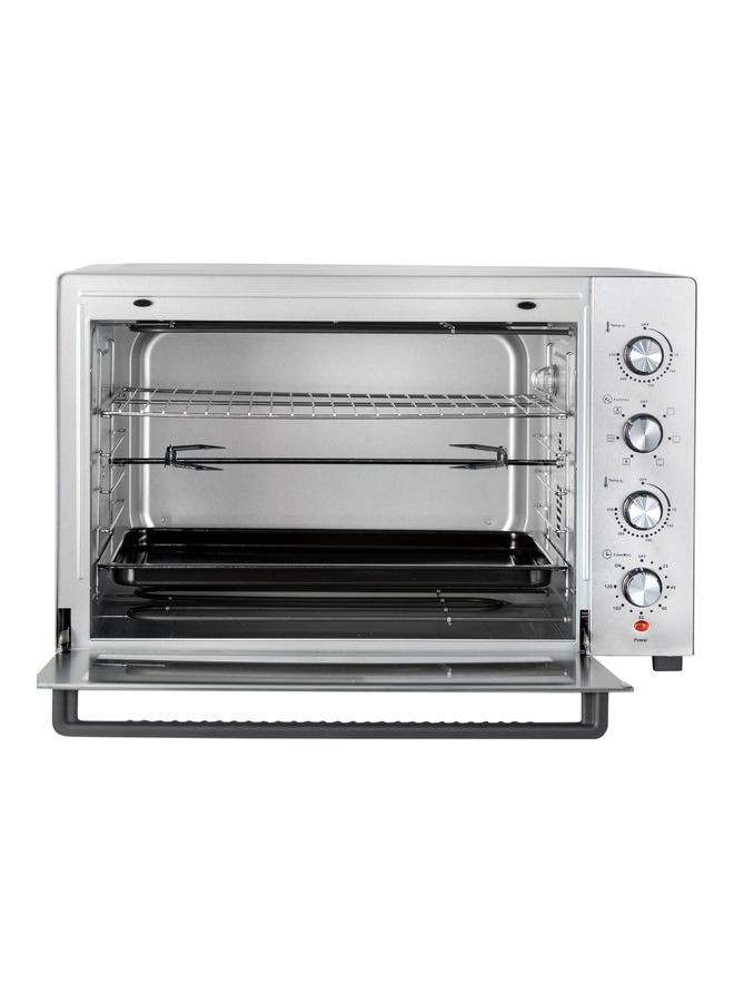 Multifunction Rotisserie Oven Adjustable Temperature Control With Timer Convection 120 L 2800 W GO34057 Silver