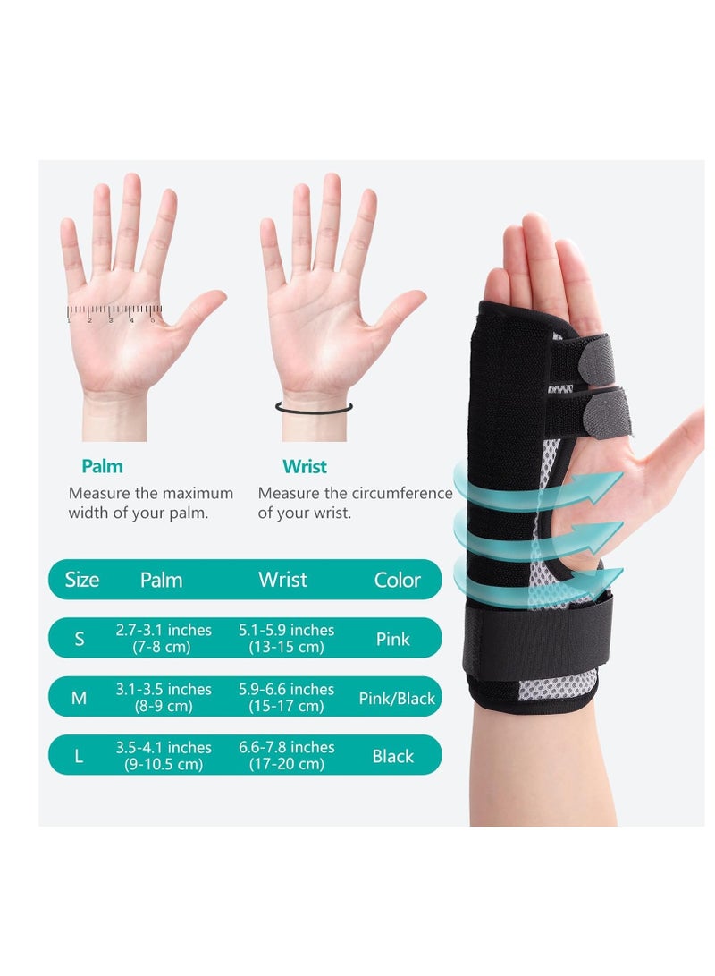 Trigger Finger Splint, Multi Finger Brace for Middle, Index, Pinky or Ring Fingers, Adjustable Finger Straightening Immobilizer with 4 Metal Bars for Broken Fingers, Arthritis, Contractures