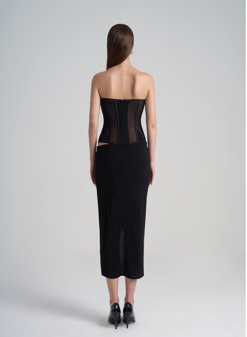 LASSY • MESH CORSET DRESS