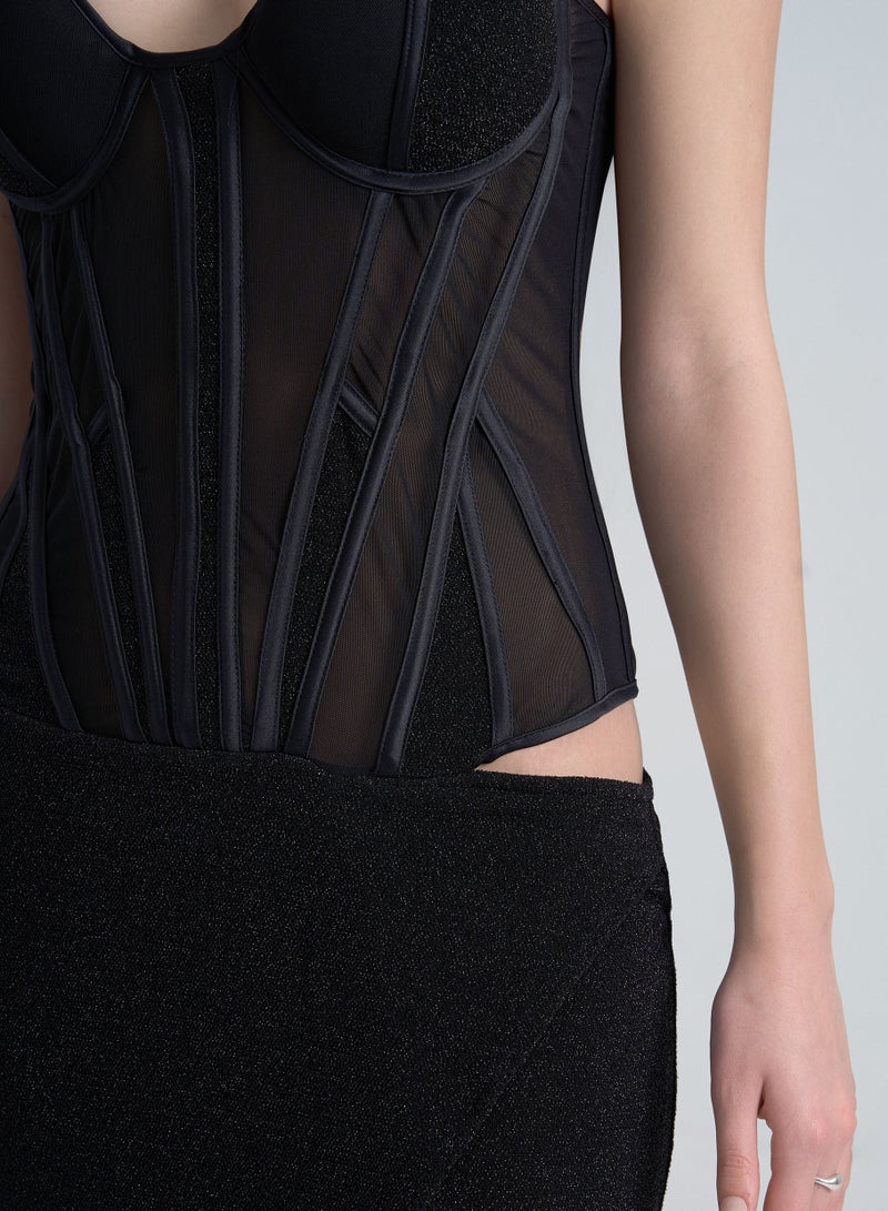 LASSY • MESH CORSET DRESS