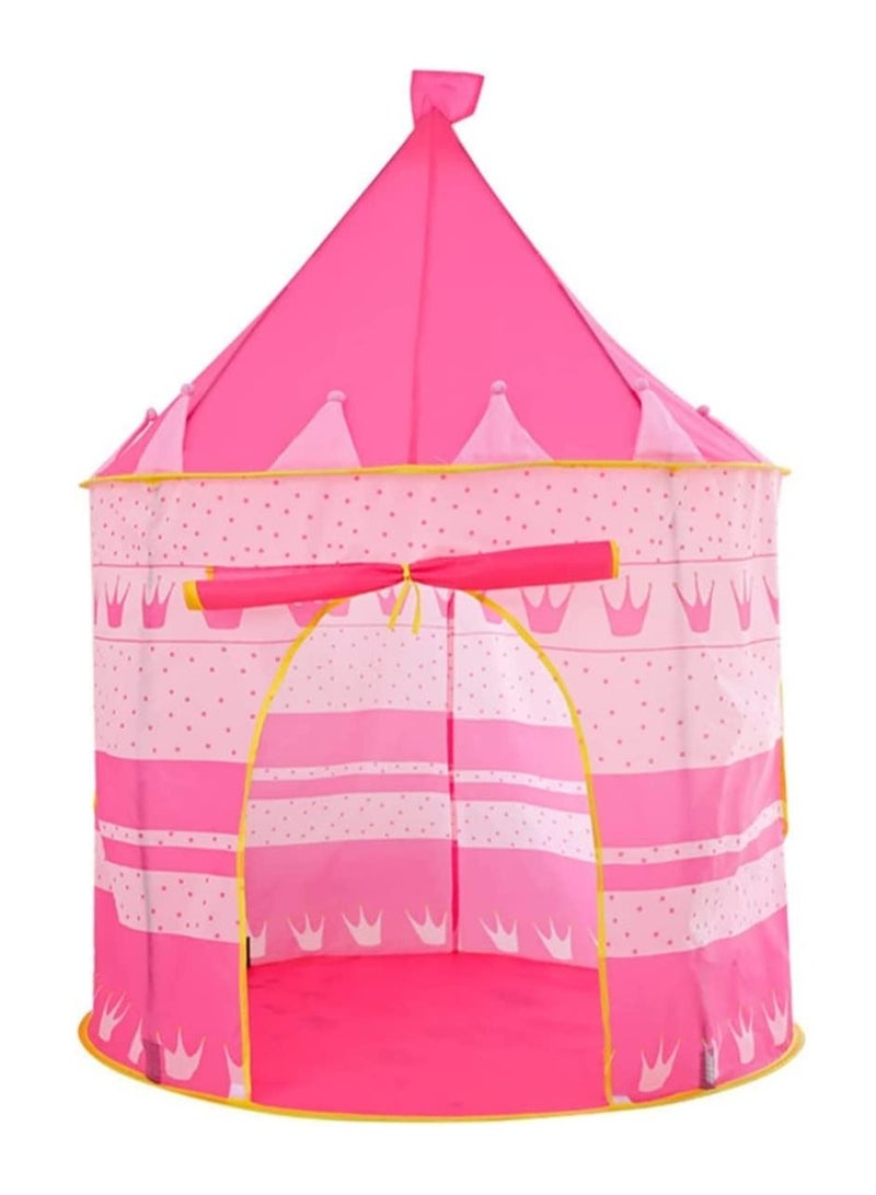 Foldable Princess Castle Play Tent for Indoor & Outdoor Adventures (Pink)