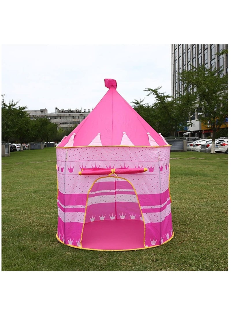 Foldable Princess Castle Play Tent for Indoor & Outdoor Adventures (Pink)