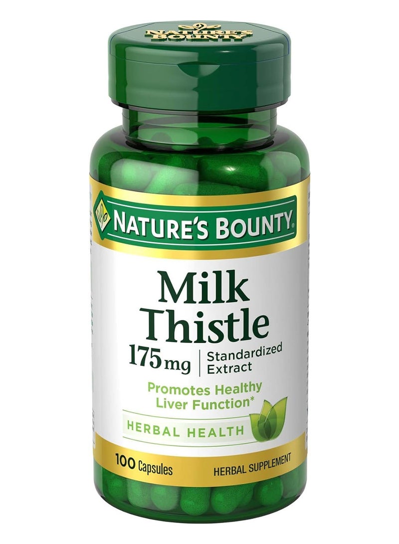 Milk Thistle Pills And Herbal Health Supplement Supports Liver Health 175 Mg 100 Softgels