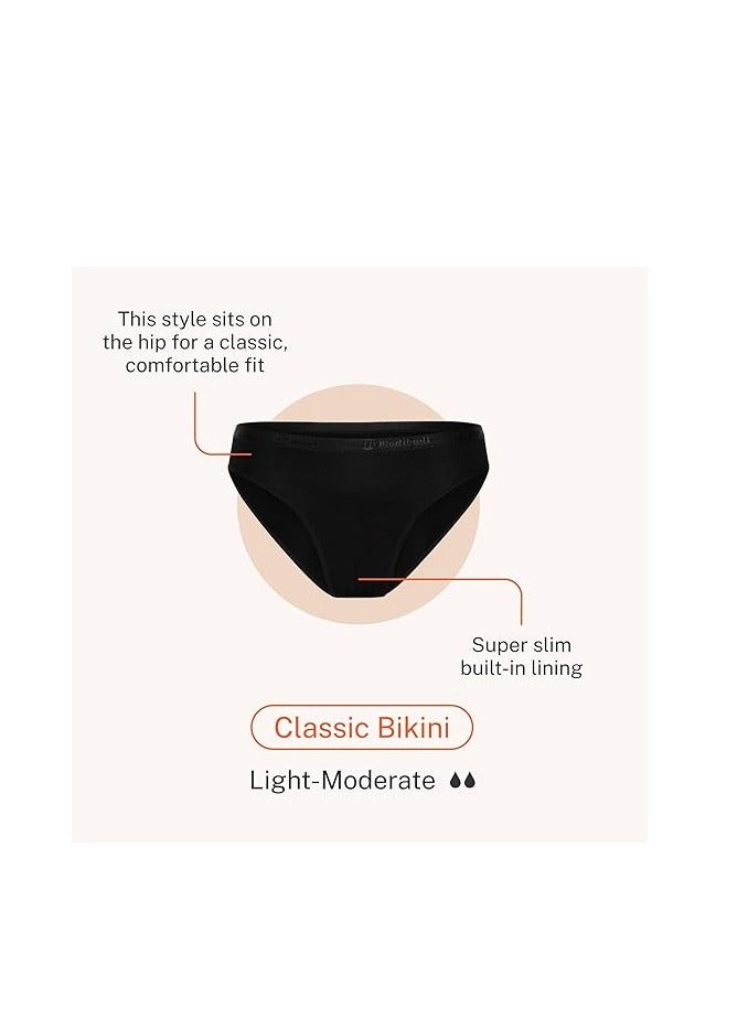 Classic Bikini - Light-Moderate Absorbency - Period Protection Underwear for Women