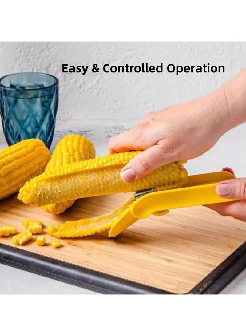 Fast Corn Cob Separator, 2 Pack Corn Peeler for Corn on the Cob, Corn Cob Stripper, Kitchen Quick Corn Cutter to Cut Corn off the Cob, Easily Peel Your Corn Cobs, Cooked or Fresh