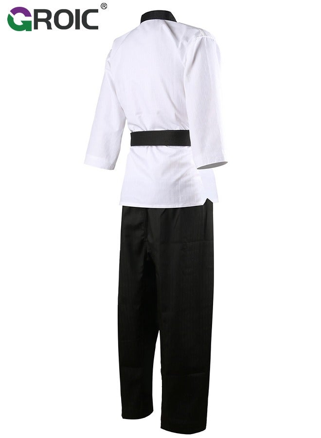 Taekwondo Suit, Karate Uniform Brazilian BJJ Gi Jiu Jitsu Gi for Adults, Gi Uniform Durable Pant & Jacket, Sports Training Clothes Parts, Lightweight Student Karate Gi Martial Arts Uniform with Belt