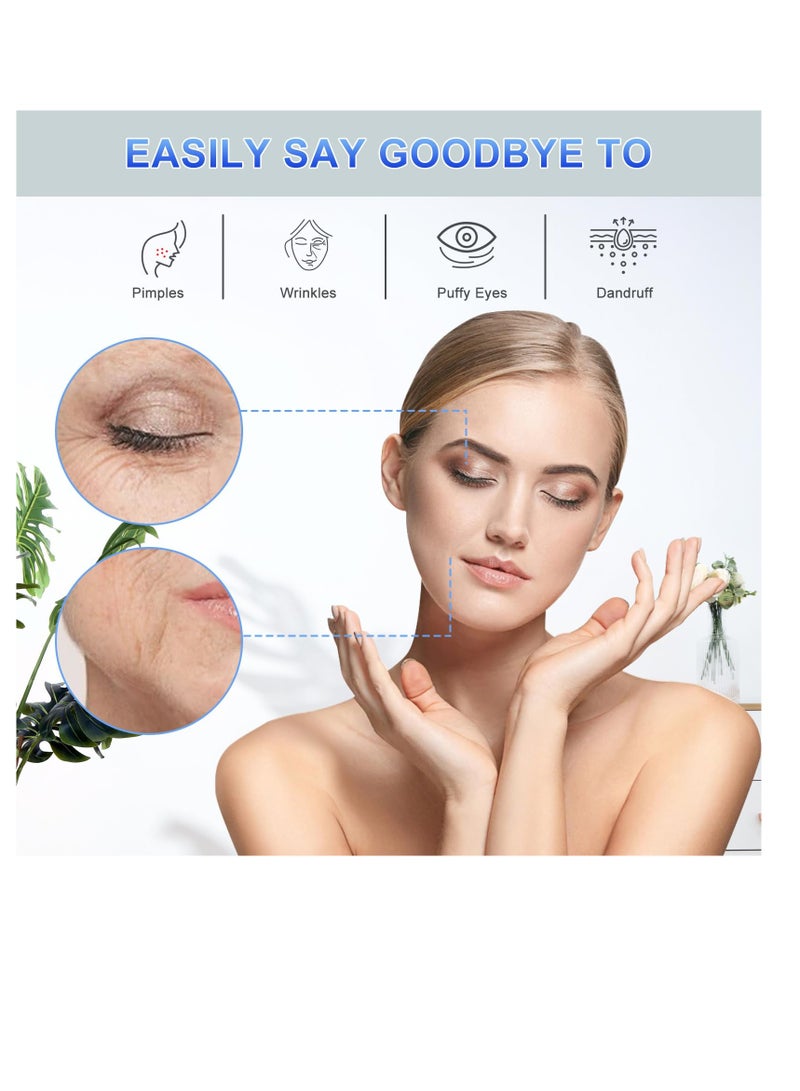 Rechargeable High Frequency Facial Wand, Portable Multi-Function Handheld Skincare Machine with 4 Tubes for Face and All Skincare Needs