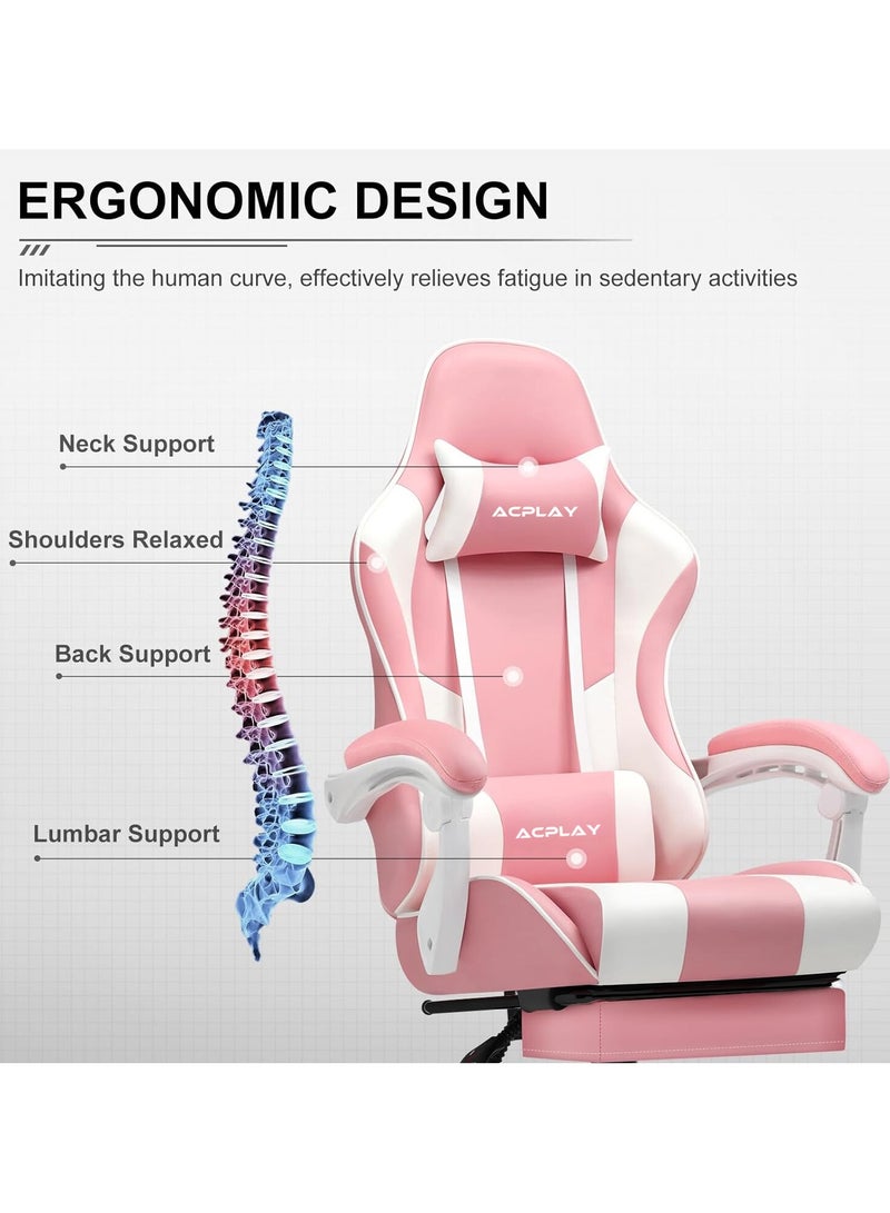 High Back Gaming Chair,High Quality Ergonomic PC Computer Chair,Adjustable Swivel, Headrest & Lumbar Support,Ideal for Office,Computer & Gaming